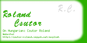 roland csutor business card